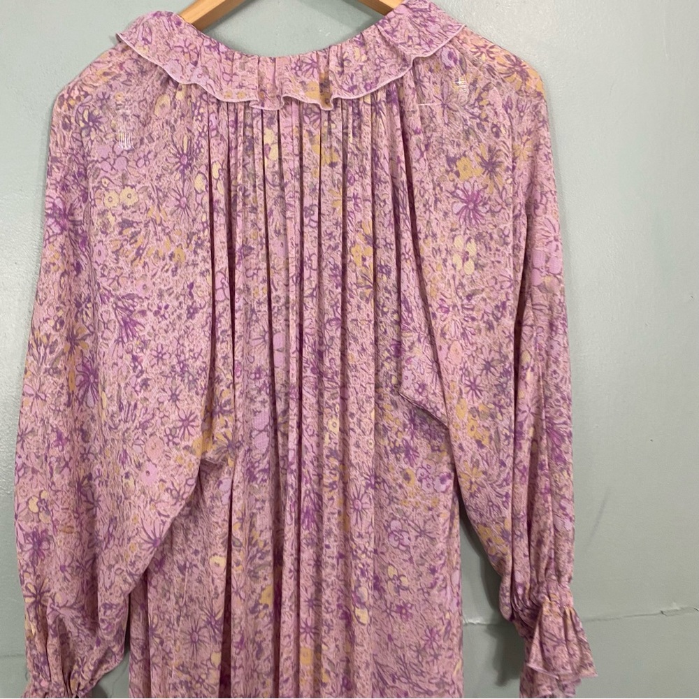 Free People Feeling Groovy‎ Maxi Dress Purple Floral Small - Picture 5 of 6